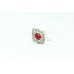 Sterling silver 925 Women's Ring Marcasites carnelian cabochon stones